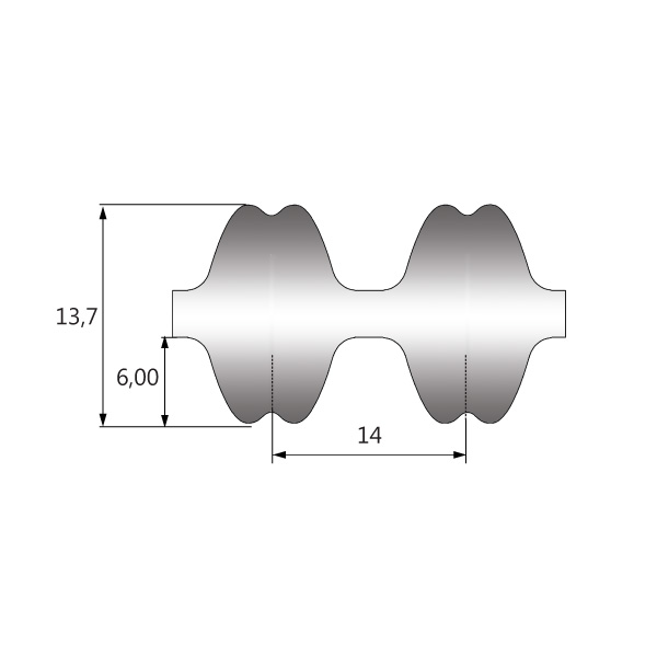 Megadyne D2590-RPP14-115 Double Sided RPP Belt