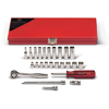 Wright Tool 224 1/4 Drive 25 Piece 6 Point Standard & Deep Metric Socket Set