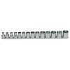 Wright Tool 354 3/8 Drive 14 Piece Metric Socket Set 6mm - 19mm