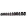 Wright Tool 356 3/8 Drive 12 Piece Impact Metric Socket Set 8mm - 19mm 6 Point Standard