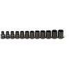 Wright Tool 460 1/2-Inch Drive 12 Piece 6 Point Standard Metric Impact Socket Set  10mm - 21mm