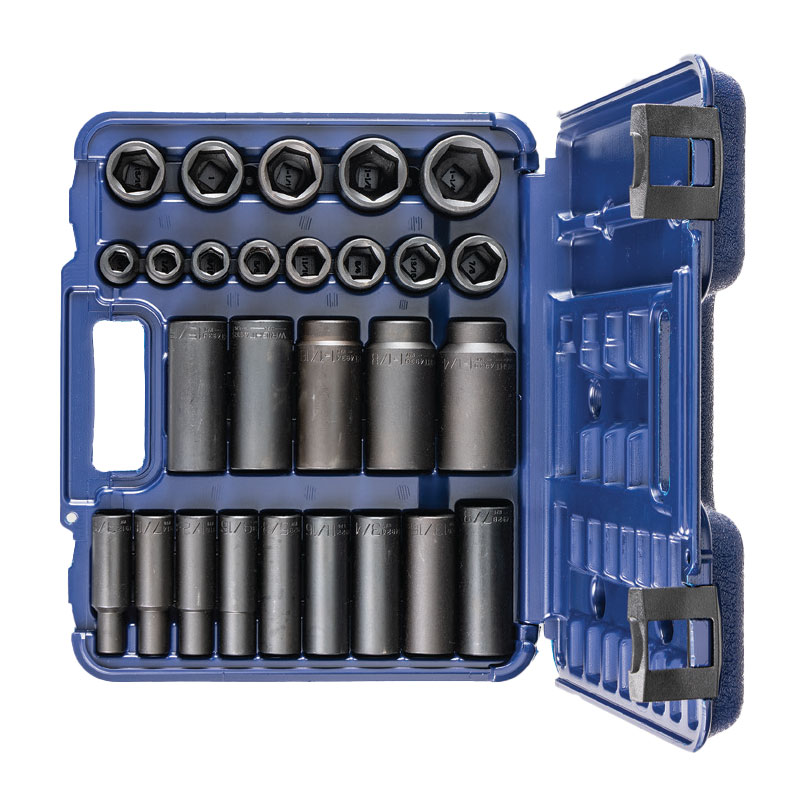 Wright Tool 46667-MC 32 Piece 1/2" Drive Metric Standard & Deep Socket Set